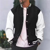 Bomber jacket for men full sleeve black& white